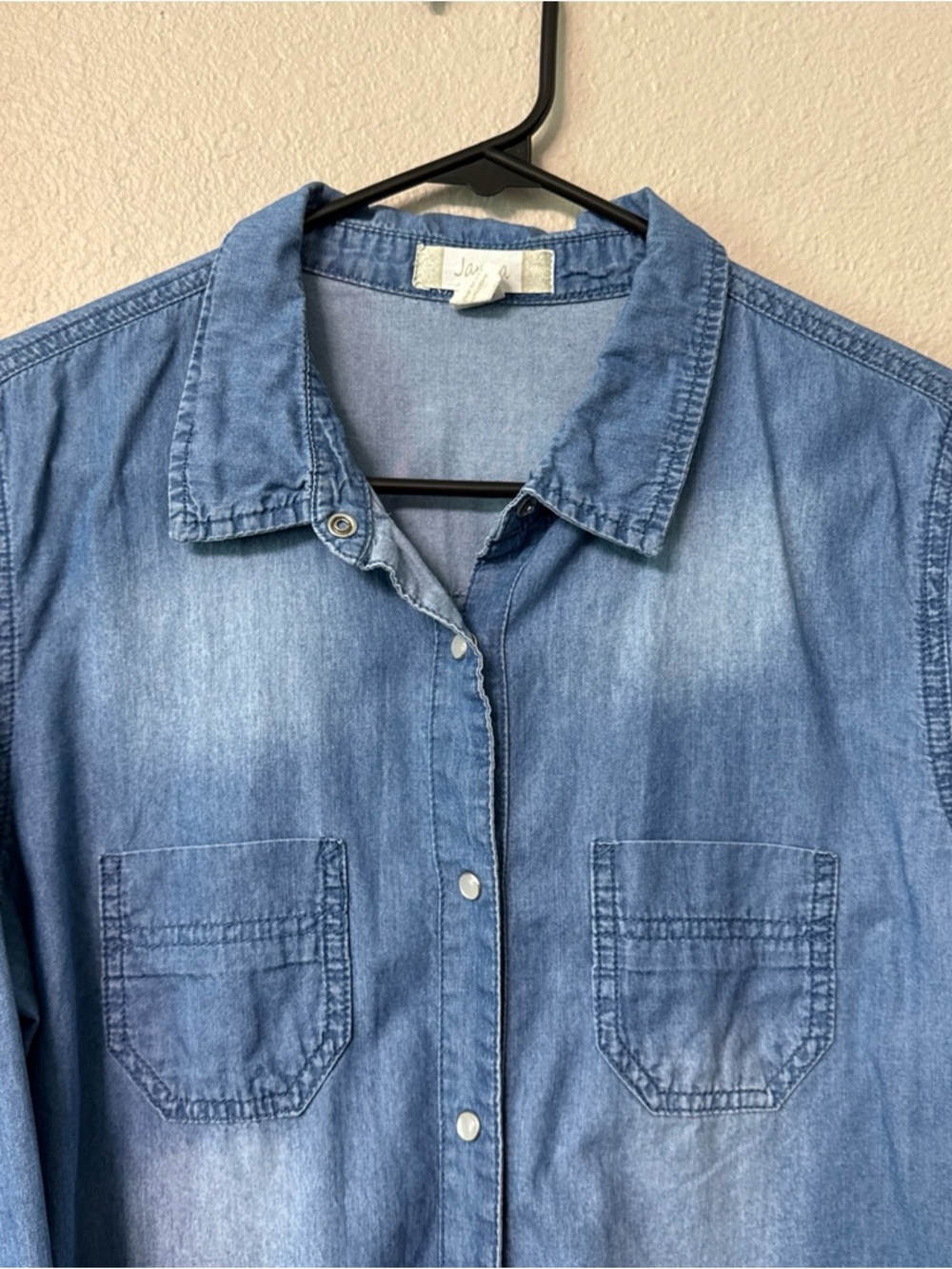 #818 Japna Chanbury Long Sleeve Snap front Shirt Size Large - Picture 2 of 8